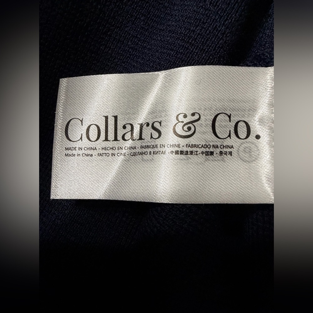 Collars&Co NWT Milano Deconstructed Knit Swazer Merino Blend Sweater Blazer Navy - Picture 6 of 14